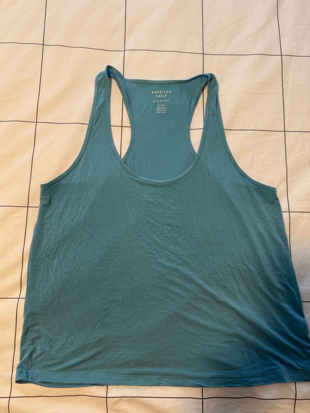 American Eagle Outfitters Teal Soft & Sexy Tank